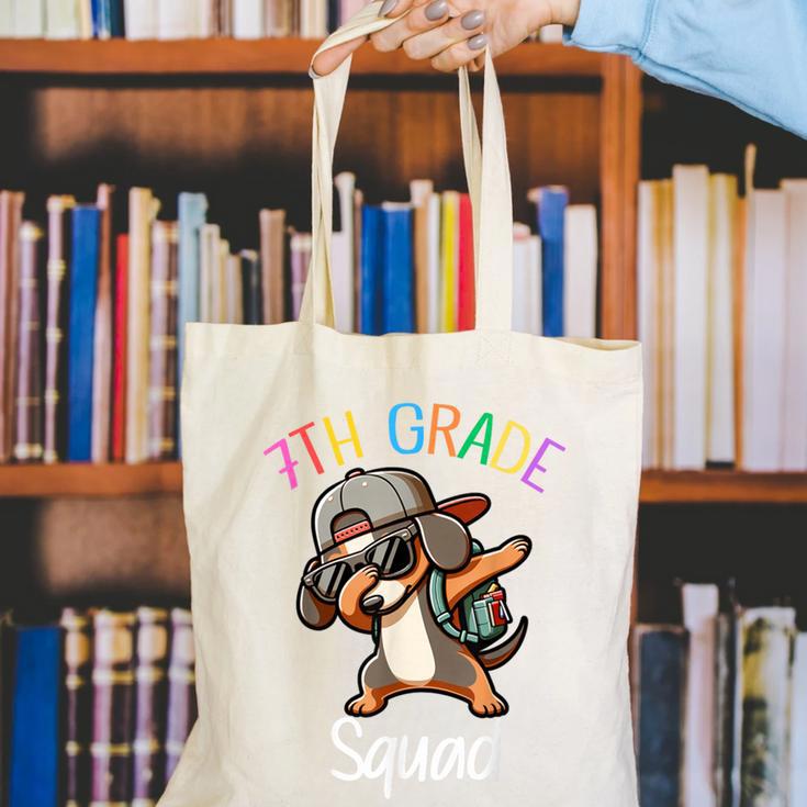 7th Grade Squad Dachshund Dabbing Kids Back To School Canvas Tote Bag 7th Grade Squad Dachshund Dabbing Kids Back To School Canvas Tote Bag