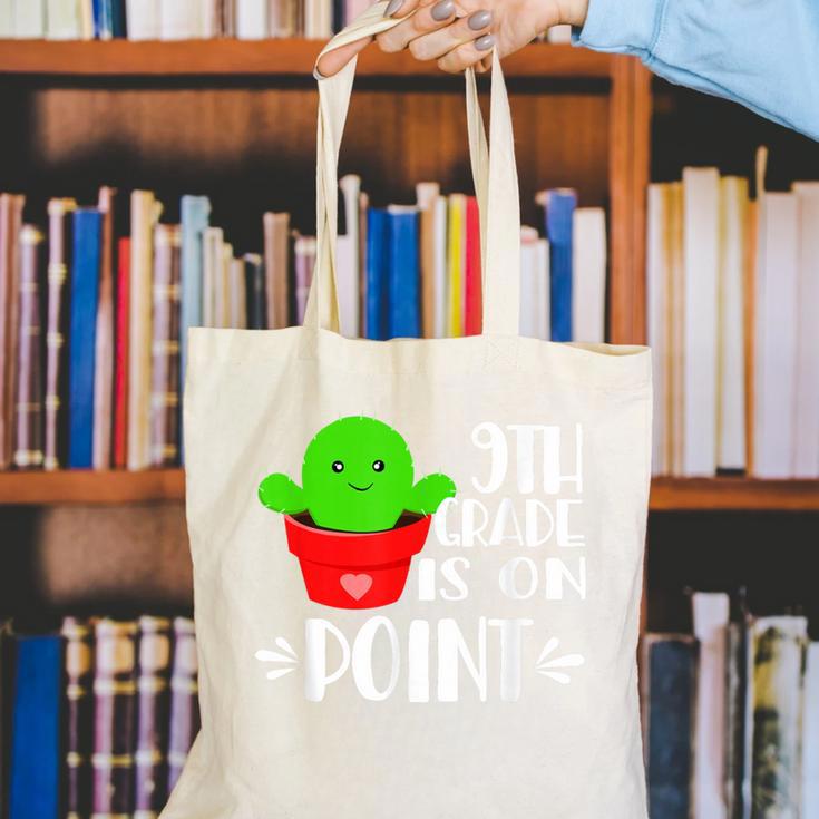 9th Grade Is On Point Cactus Back To School Canvas Tote Bag 9th Grade Is On Point Cactus Back To School Canvas Tote Bag