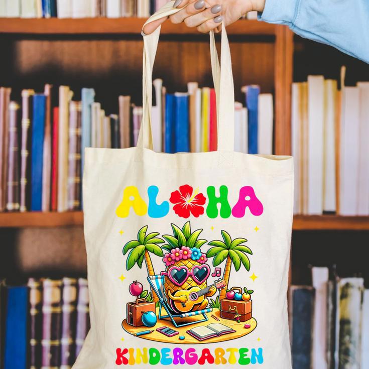 Aloha Kindergarten Pineapple Hawaii Back To School Kids Girl Canvas Tote Bag Aloha Kindergarten Pineapple Hawaii Back To School Kids Girl Canvas Tote Bag
