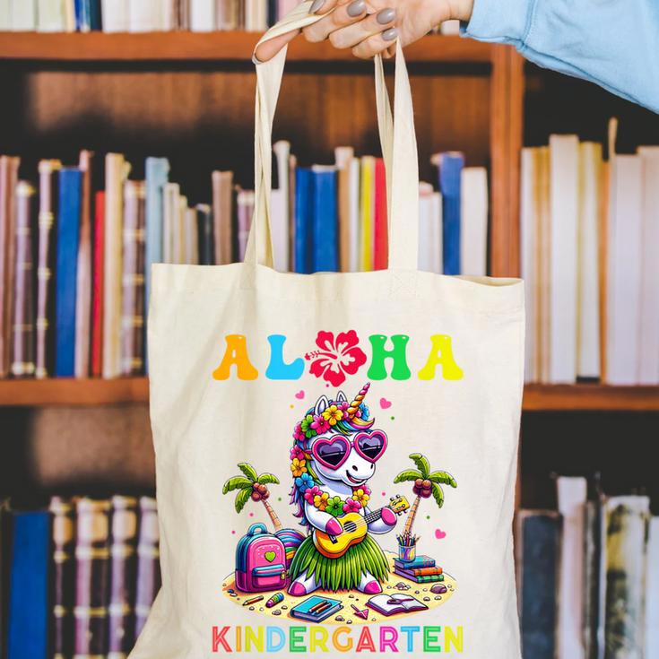 Aloha Kindergarten Unicorn Hawaii Back To School Kids Girl Canvas Tote Bag Aloha Kindergarten Unicorn Hawaii Back To School Kids Girl Canvas Tote Bag