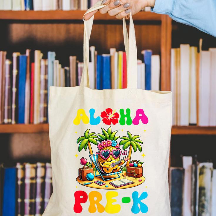 Aloha Pre-K Pineapple Hawaii Back To School Kids Girls Canvas Tote Bag Aloha Pre-K Pineapple Hawaii Back To School Kids Girls Canvas Tote Bag
