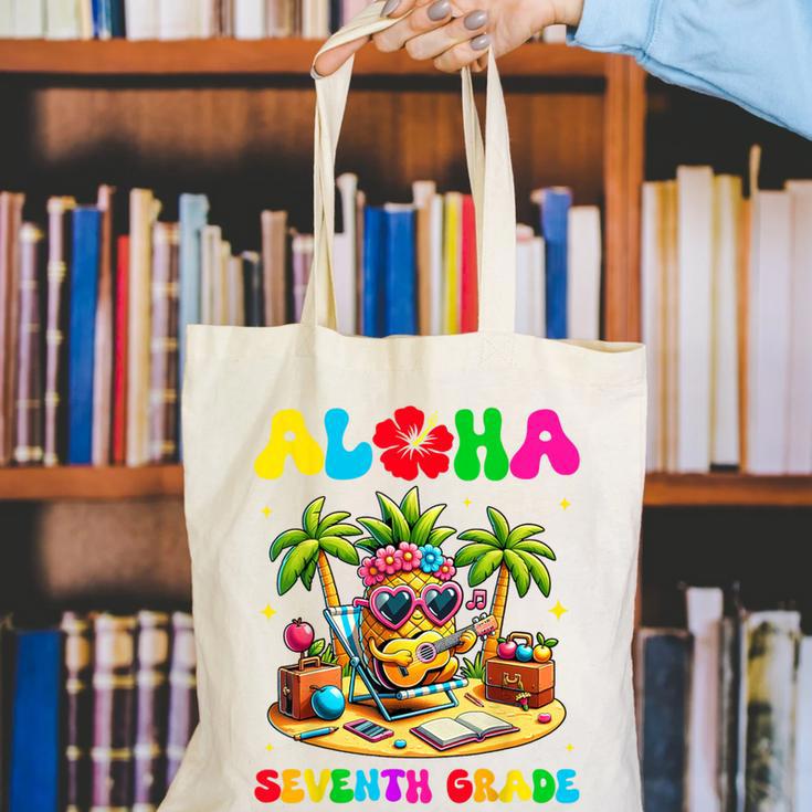 Aloha Seventh Grade Pineapple Hawaii Back To School Girls Canvas Tote Bag Aloha Seventh Grade Pineapple Hawaii Back To School Girls Canvas Tote Bag