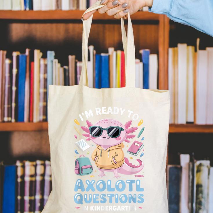 Axolotl Questions Kindergarten Back To School Canvas Tote Bag Axolotl Questions Kindergarten Back To School Canvas Tote Bag