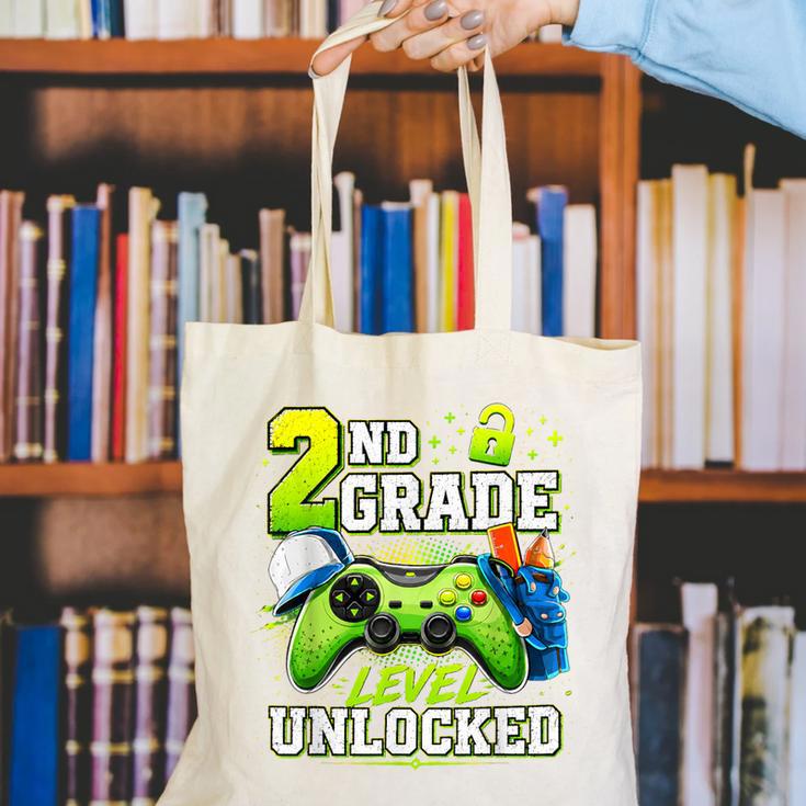Back To School 2nd Second Grade Level Unlocked Gamer Kid Canvas Tote Bag Back To School 2nd Second Grade Level Unlocked Gamer Kid Canvas Tote Bag