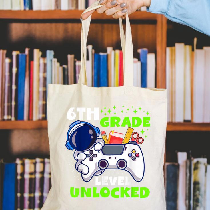 Back To School 6th Grade Level Unlocked Gamer Boys Kids Canvas Tote Bag Back To School 6th Grade Level Unlocked Gamer Boys Kids Canvas Tote Bag