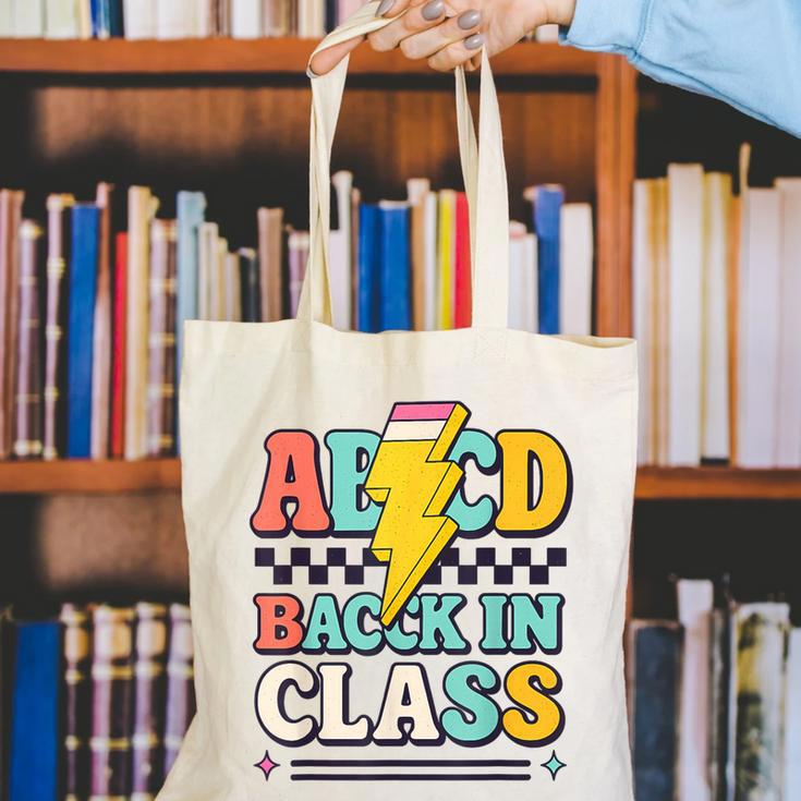 Back To School ABCD Back In Class Canvas Tote Bag Back To School ABCD Back In Class Canvas Tote Bag