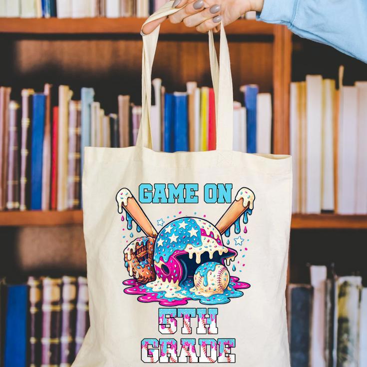 Back To School Game On Fifth Grade Baseball First Day Boys Canvas Tote Bag