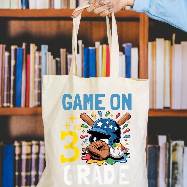 Back To School Game On Third Grade Baseball First Day Boys Canvas Tote Bag Back To School Game On Third Grade Baseball First Day Boys Canvas Tote Bag