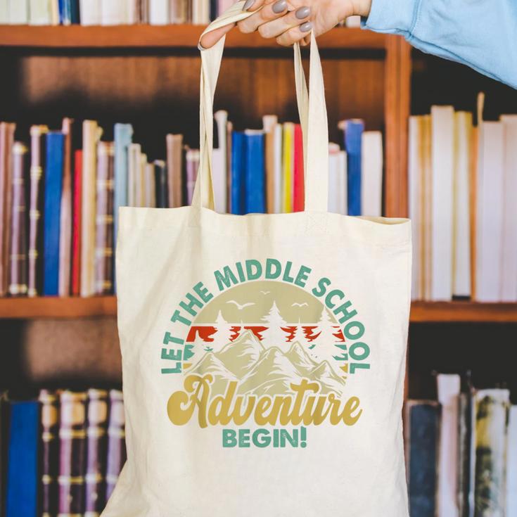 Back To School Let The Middle School Adventure Begin Canvas Tote Bag