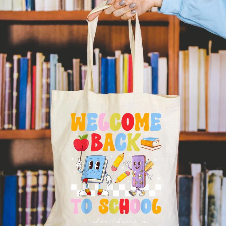 Back To School Librarian First Day Of School Librarian Canvas Tote Bag