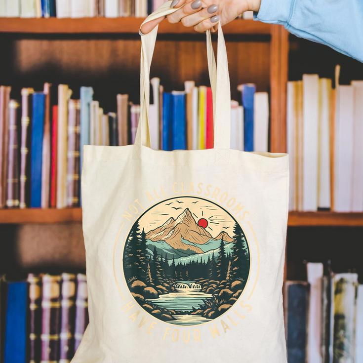 Back To School Not All Classrooms Have Four Walls Camping Canvas Tote Bag Back To School Not All Classrooms Have Four Walls Camping Canvas Tote Bag