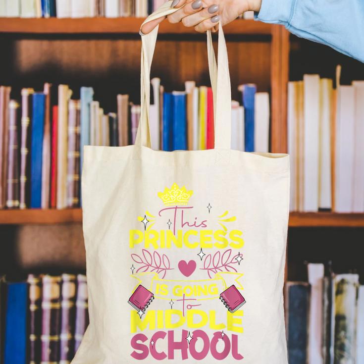 Back To School This Princess Is Going To Middle School Canvas Tote Bag Back To School This Princess Is Going To Middle School Canvas Tote Bag