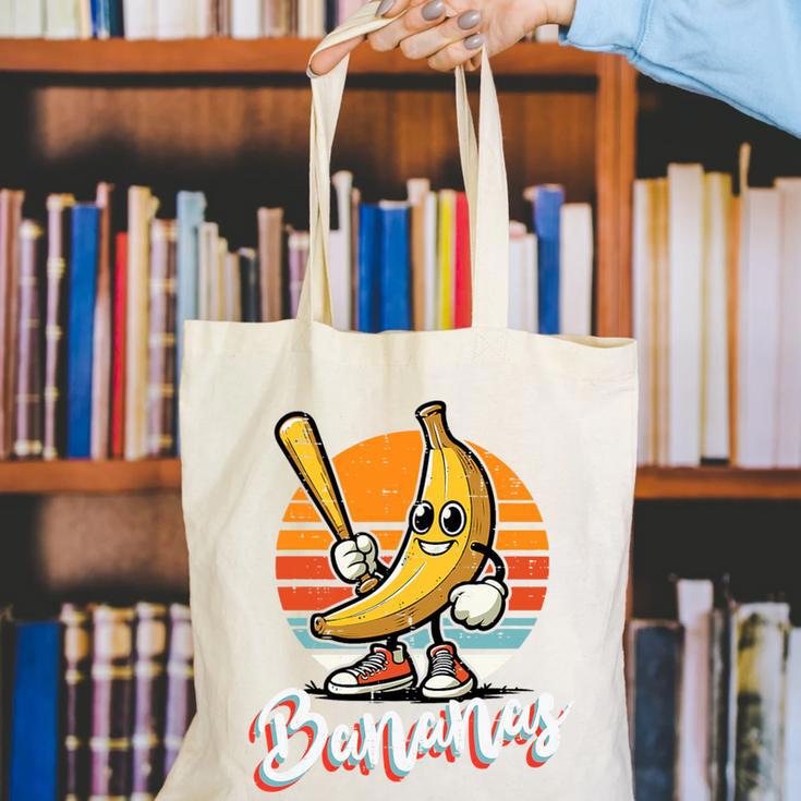 Bananas Baseball Sunset Retro Fruit Sports Boys Kids Men Premium Tri-Blend Canvas Tote Bag Bananas Baseball Sunset Retro Fruit Sports Boys Kids Men Premium Tri-Blend Canvas Tote Bag