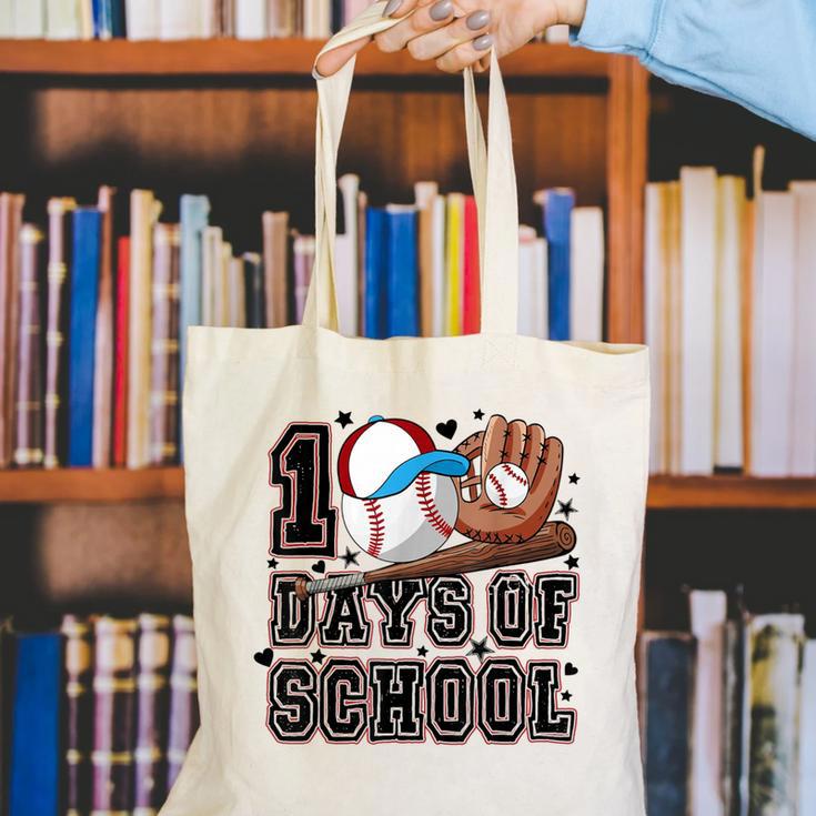 Baseball 100 Days Of School Happy 100th Day Teachers Kids Canvas Tote Bag