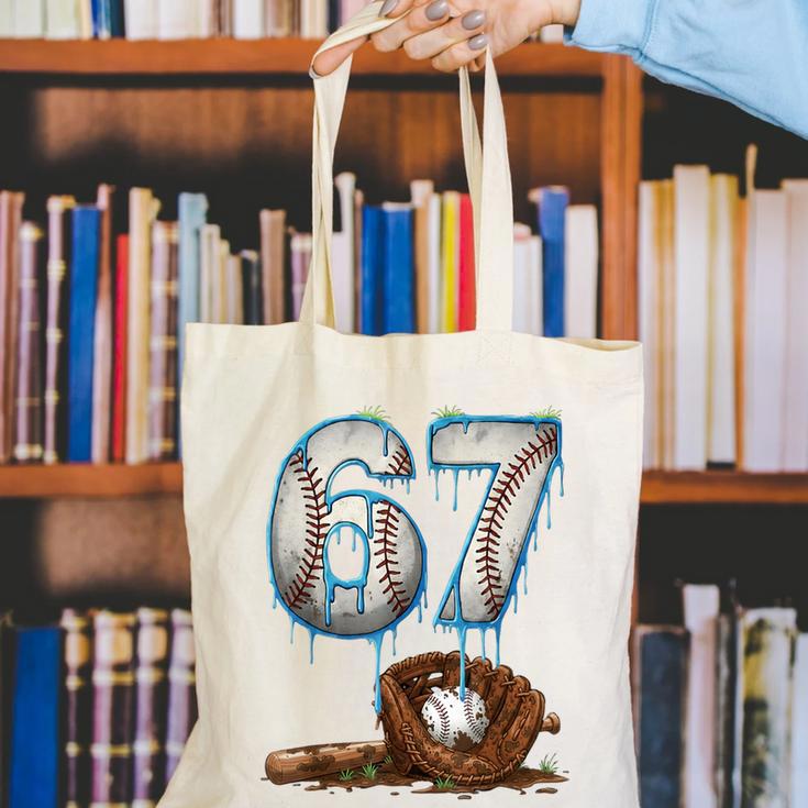 Baseball 67 Six Seven Meme 6-7 Drip Baseball Boys Men Canvas Tote Bag Baseball 67 Six Seven Meme 6-7 Drip Baseball Boys Men Canvas Tote Bag