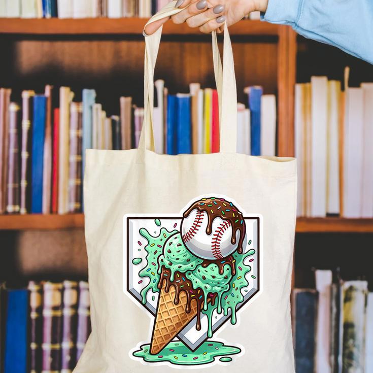 Baseball Boys Ice Cream Drip Baseball Boys Youth Mint Choco Canvas Tote Bag Baseball Boys Ice Cream Drip Baseball Boys Youth Mint Choco Canvas Tote Bag