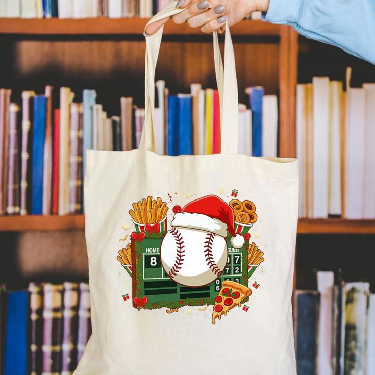 Baseball Christmas Scoreboard Celebration Premium Tri-Blend Canvas Tote Bag