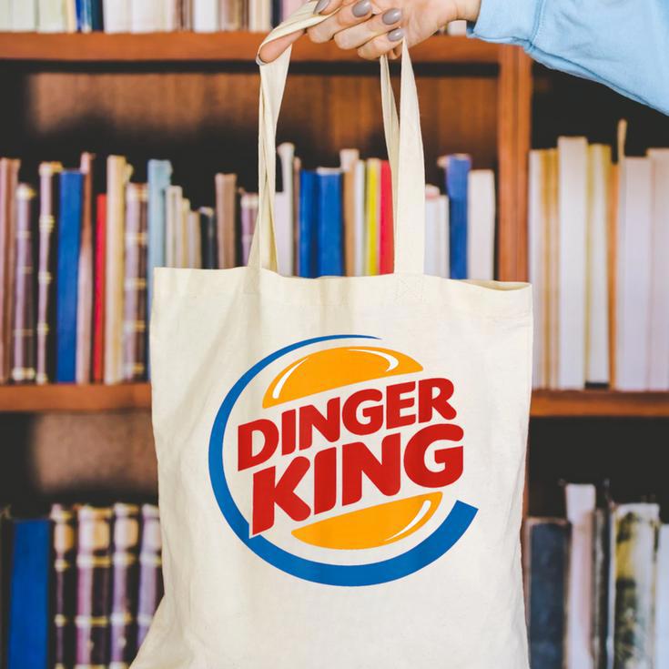 Baseball Dinger King Logo For Home Run Players And Fan Canvas Tote Bag Baseball Dinger King Logo For Home Run Players And Fan Canvas Tote Bag