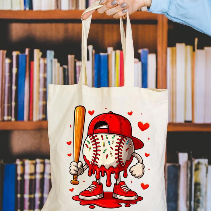 Baseball Drip Ice Cream Apparel Boys Kids Valentines Day Canvas Tote Bag