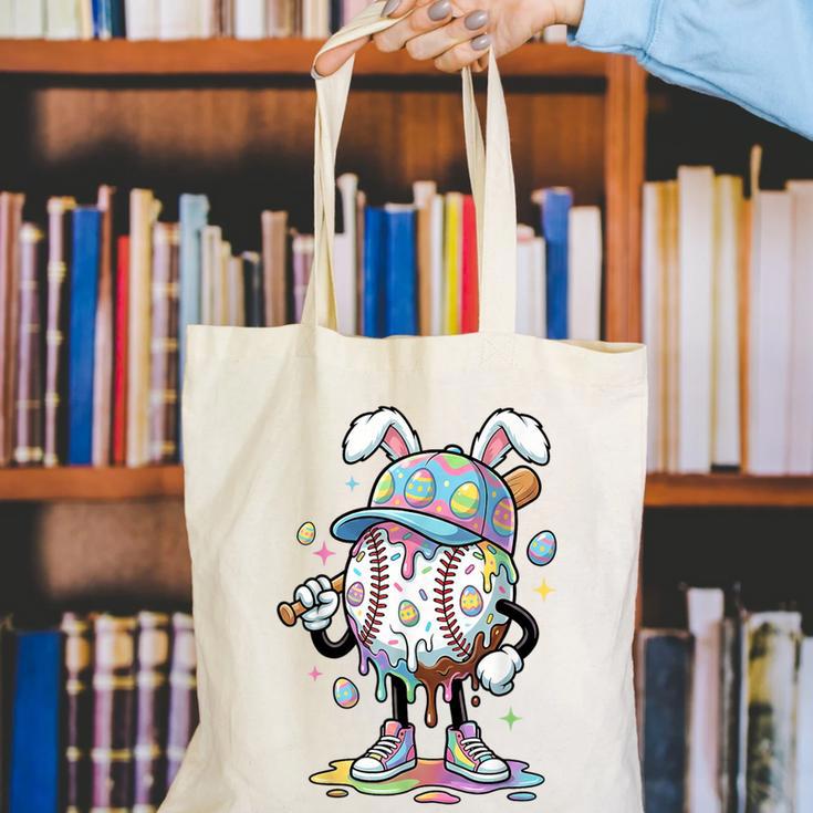 Baseball Drip Ice Cream Apparel Youth Boy Easter Day Canvas Tote Bag Baseball Drip Ice Cream Apparel Youth Boy Easter Day Canvas Tote Bag