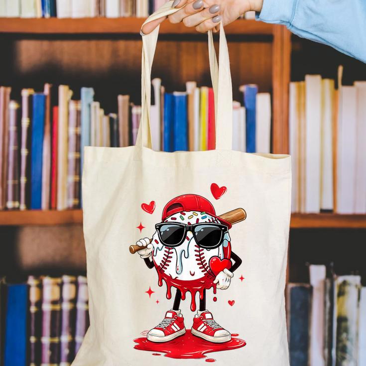 Baseball Drip Ice Cream Sunglasses Boys Youth Kids Valentine Canvas Tote Bag Baseball Drip Ice Cream Sunglasses Boys Youth Kids Valentine Canvas Tote Bag