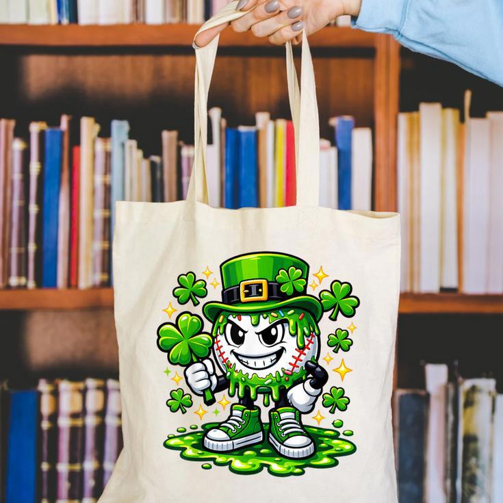 Baseball Drip Icecream Apparel Youth Boy St Patrick Day Canvas Tote Bag Baseball Drip Icecream Apparel Youth Boy St Patrick Day Canvas Tote Bag