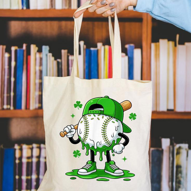 Baseball Drip Icecream Apparel Youth Boy St Patrick's Day Canvas Tote Bag