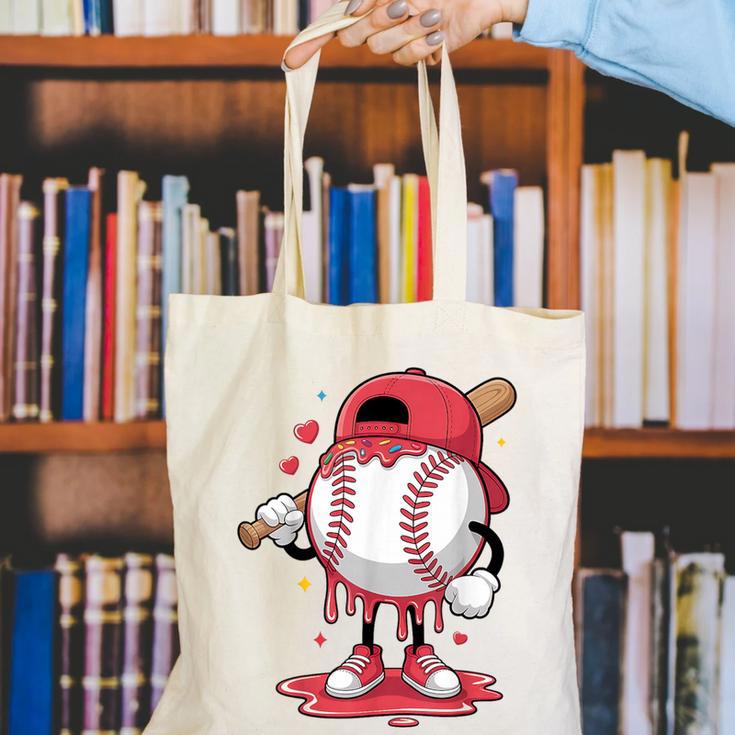 Baseball Drip Icecream Boy Kids Valentine Canvas Tote Bag Baseball Drip Icecream Boy Kids Valentine Canvas Tote Bag