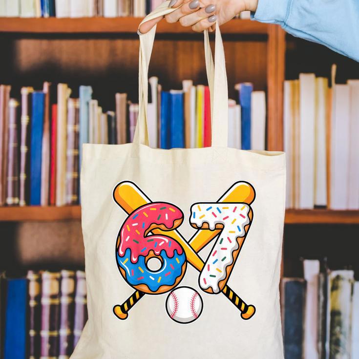 Baseball Drip Number 67 Player 67th Birthday Meme Canvas Tote Bag