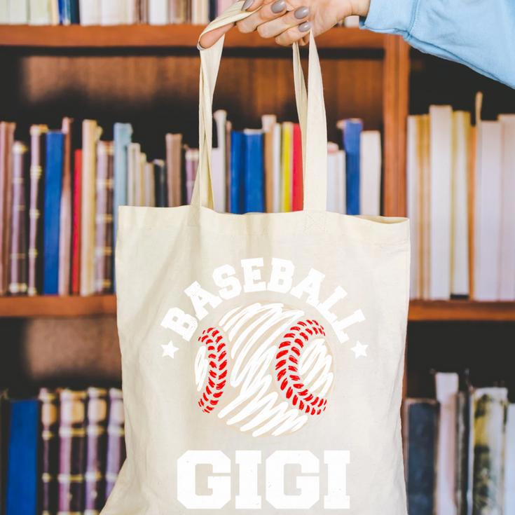 Baseball Gigi Distressed Vintage Grandma Game Day Canvas Tote Bag