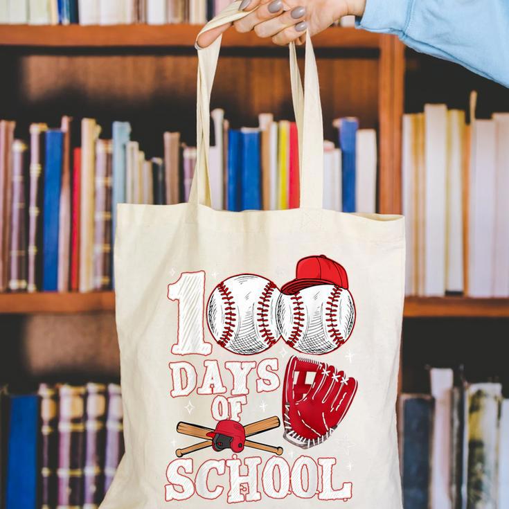 Baseball Happy 100 Days Of School Boy Girl Kid Teacher Canvas Tote Bag Baseball Happy 100 Days Of School Boy Girl Kid Teacher Canvas Tote Bag