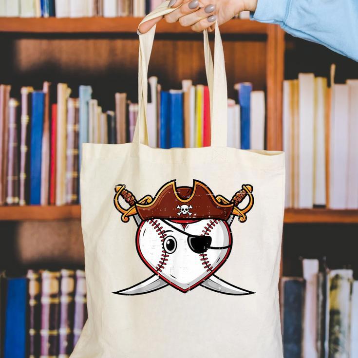 Baseball Heart Pirate Hat Crossed Swords Men Boys Kids Youth Canvas Tote Bag Baseball Heart Pirate Hat Crossed Swords Men Boys Kids Youth Canvas Tote Bag