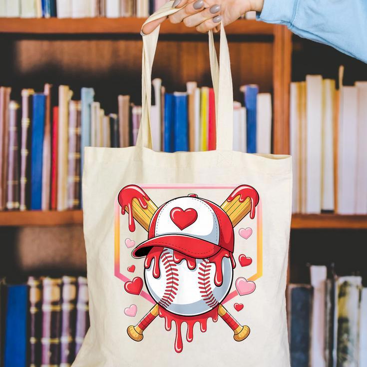 Baseball Heart Valentines Day Baseball Ice Cream Drip Boys Canvas Tote Bag Baseball Heart Valentines Day Baseball Ice Cream Drip Boys Canvas Tote Bag