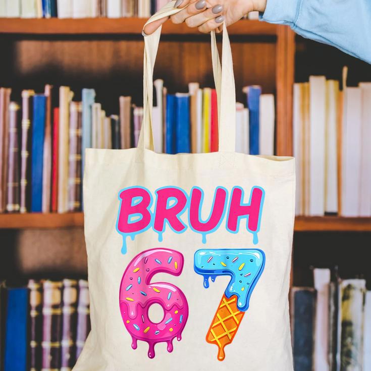 Baseball Ice Cream Drip Number 67 Player Or 67th Birthday Canvas Tote Bag Baseball Ice Cream Drip Number 67 Player Or 67th Birthday Canvas Tote Bag