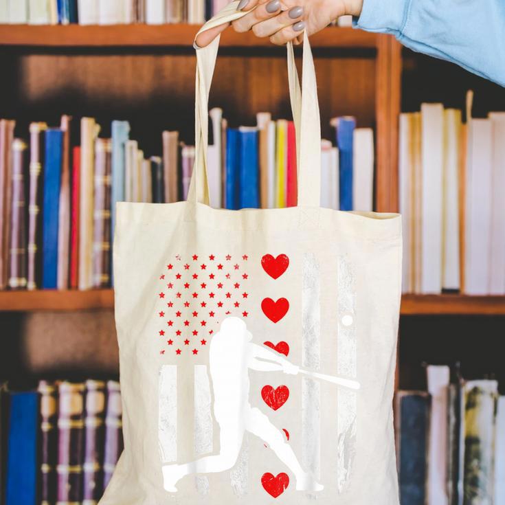 Baseball Silhouette Heart USA Flag Hearts American Boys Kids Canvas Tote Bag Baseball Silhouette Heart USA Flag Hearts American Boys Kids Canvas Tote Bag