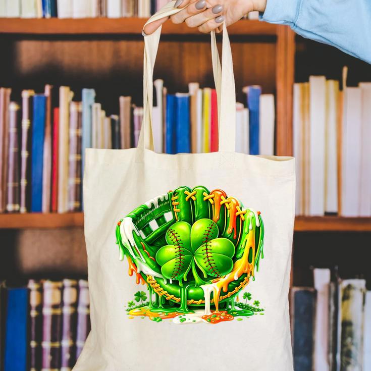 Baseball St Patricks Day Carnival Party Ice Cream Drip Boys Canvas Tote Bag
