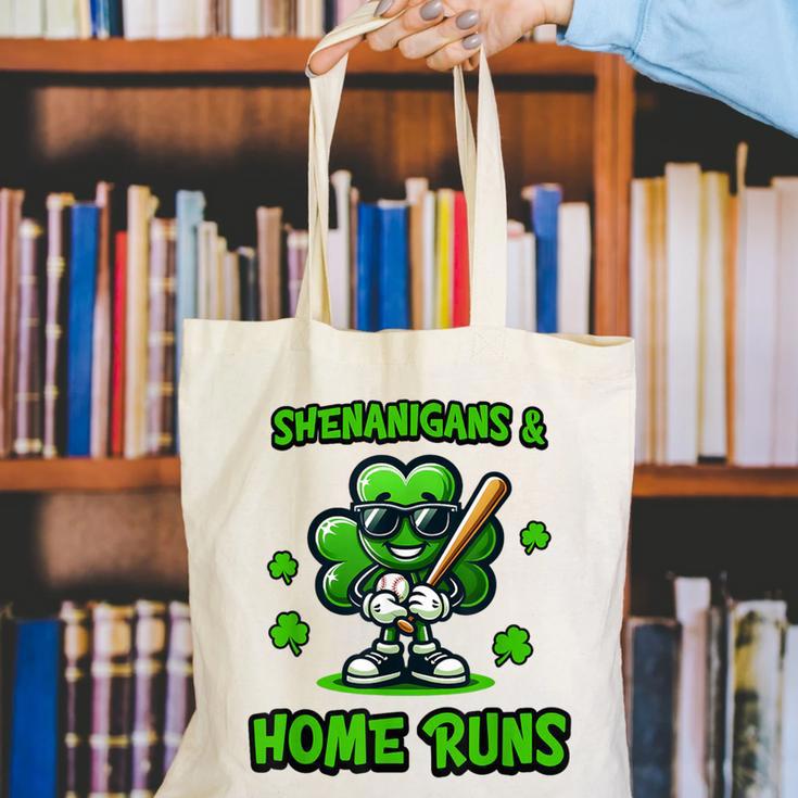 Baseball St Patrick's Day Irish Shamrock Trendy Canvas Tote Bag Baseball St Patrick's Day Irish Shamrock Trendy Canvas Tote Bag