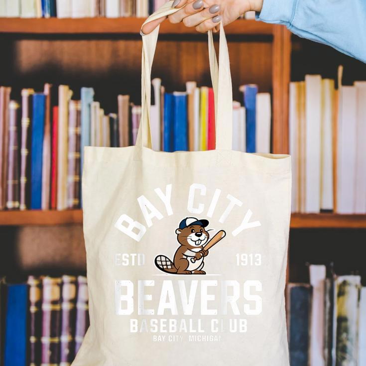 Bay City Beavers Baseball Club Estd 1913 Canvas Tote Bag