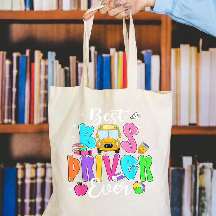 Best Bus Driver Ever Back To School Canvas Tote Bag