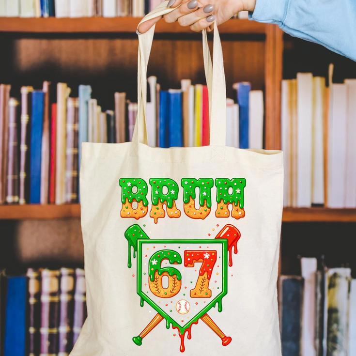 Bruh 67 Baseball Christmas Gingerbread Drip Number 67 Player Canvas Tote Bag Bruh 67 Baseball Christmas Gingerbread Drip Number 67 Player Canvas Tote Bag