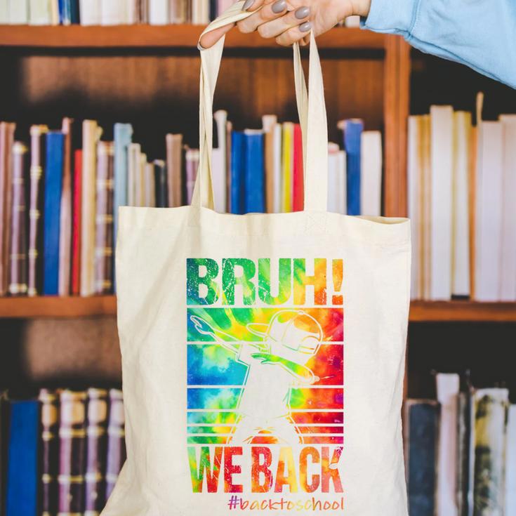 Bruh We Back First Day Of School Kids Back To School Boys Canvas Tote Bag Bruh We Back First Day Of School Kids Back To School Boys Canvas Tote Bag