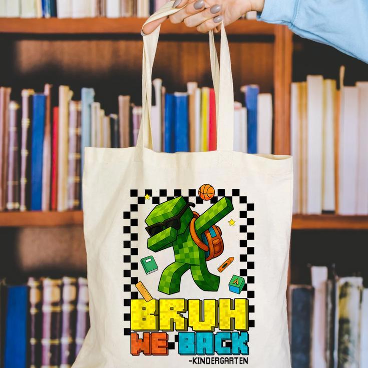 Bruh We Back Kindergarten Back To School Gamer Dabbing Boy Canvas Tote Bag Bruh We Back Kindergarten Back To School Gamer Dabbing Boy Canvas Tote Bag