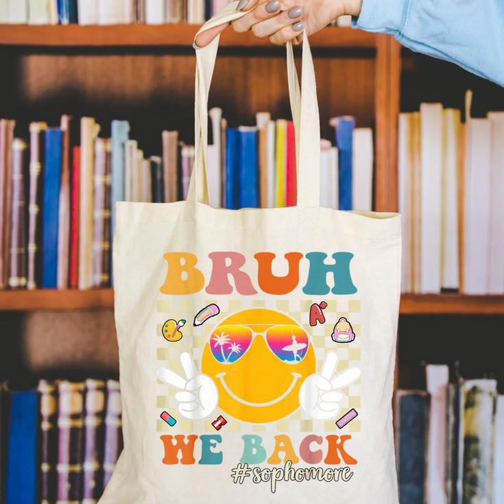 Bruh We Back Sophomore Retro Back To School Boys Girls Kids Canvas Tote Bag Bruh We Back Sophomore Retro Back To School Boys Girls Kids Canvas Tote Bag