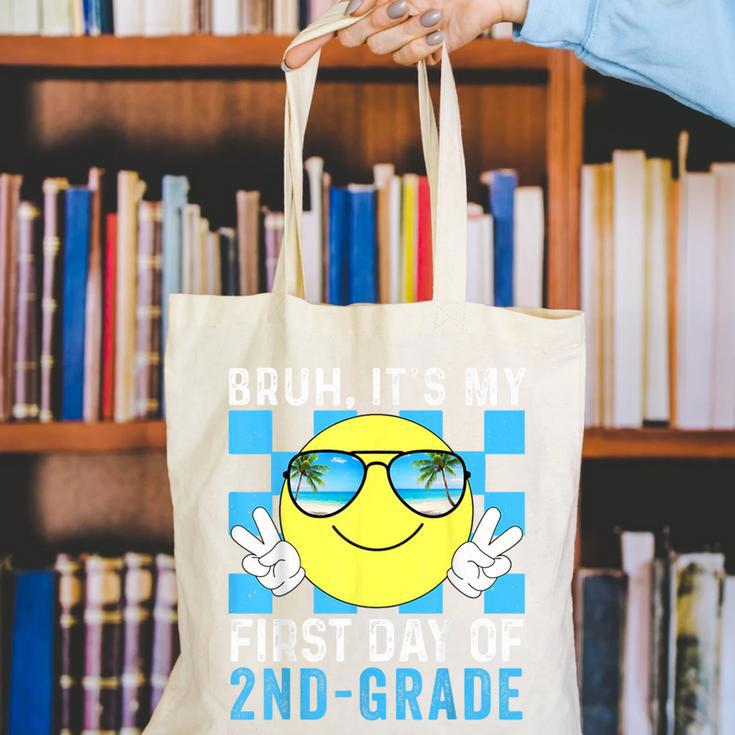 Bruh It's My First Day Of 2nd-Grade Back To School Kids Boys Canvas Tote Bag Bruh It's My First Day Of 2nd-Grade Back To School Kids Boys Canvas Tote Bag