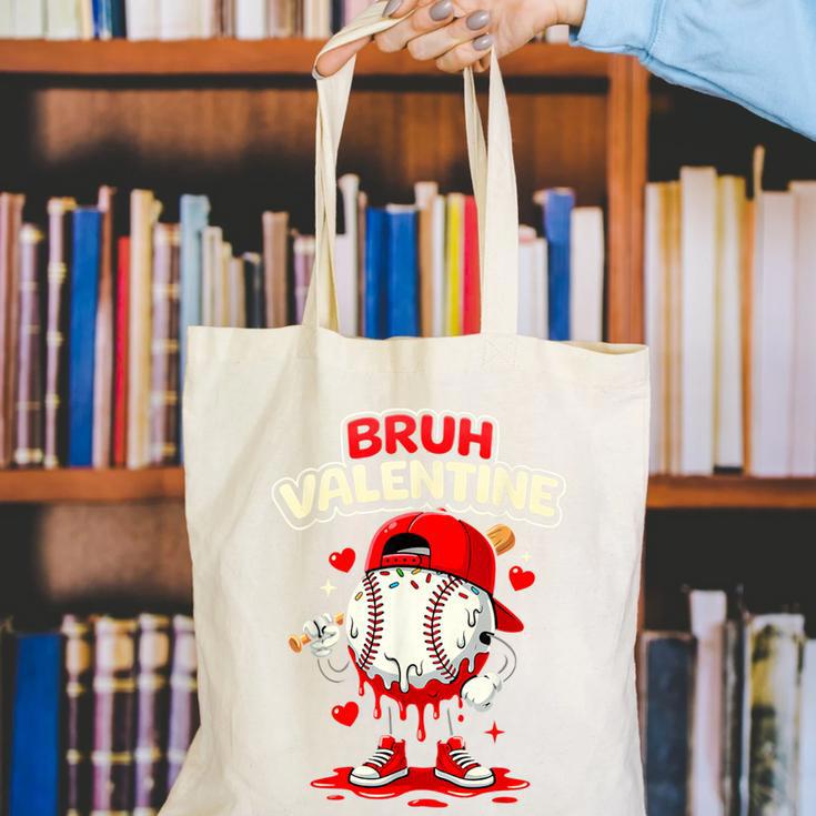 Bruh Valentine Baseball Drip Icecream Apparel Men Youth Boys Canvas Tote Bag