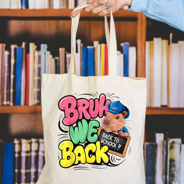 Bruh Wir UnterstüTzen Den Ersten Schulday Back To School Capybara Canvas Tote Bag Bruh Wir UnterstüTzen Den Ersten Schulday Back To School Capybara Canvas Tote Bag