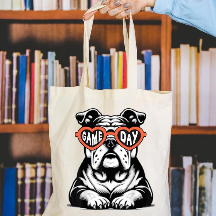 Bulldog Mascot Sports Fan Football Basketball Baseball Canvas Tote Bag