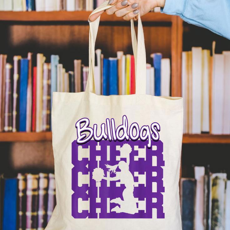 Bulldogs Cheer Back To School Cheerleading Spirit P Canvas Tote Bag Bulldogs Cheer Back To School Cheerleading Spirit P Canvas Tote Bag