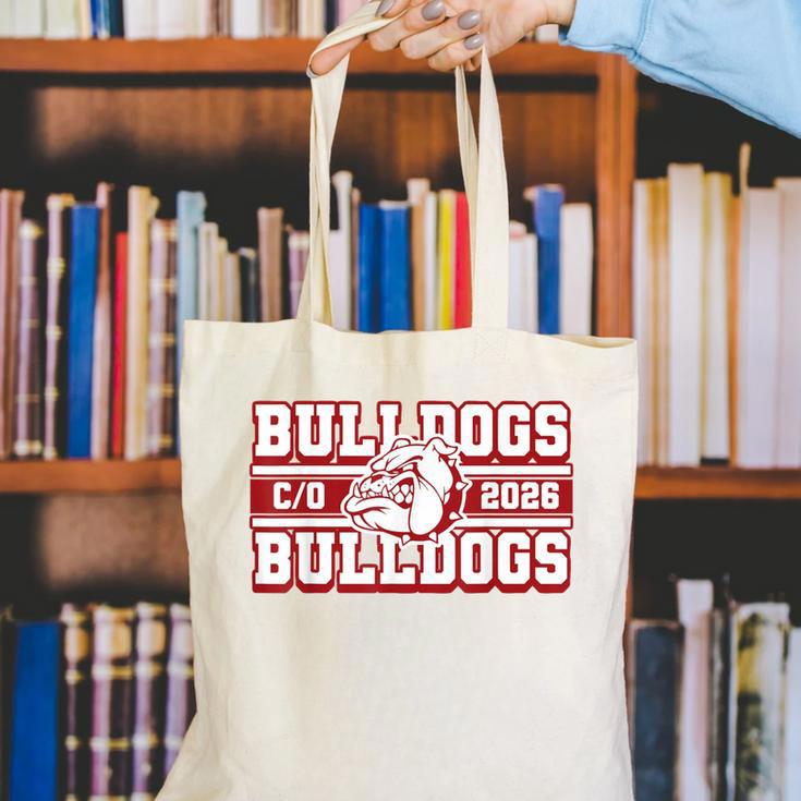 Bulldogs Class Of 2026 Back To School Senior Spirit M Canvas Tote Bag Bulldogs Class Of 2026 Back To School Senior Spirit M Canvas Tote Bag