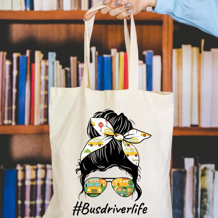 Bus Driver Life Messy Bun Back To School Bus Driver Canvas Tote Bag Bus Driver Life Messy Bun Back To School Bus Driver Canvas Tote Bag
